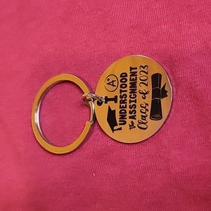 Silver / Black "I Understood The Assignment, Class Of 2023" Keychain
